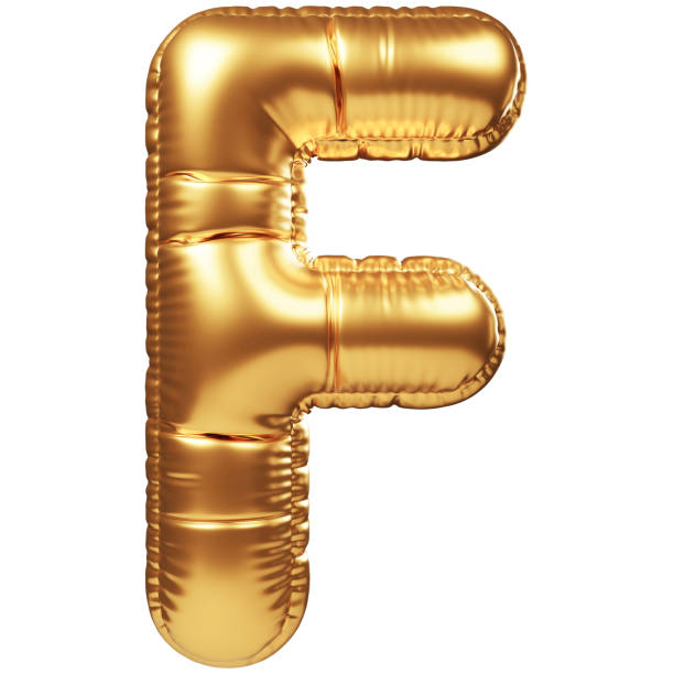 istock Gold Balloon 3D Letter F 1944357069