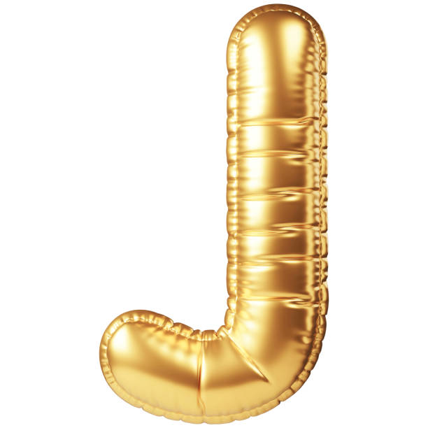 istock Gold Balloon 3D Letter J 1944357070