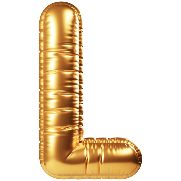 Gold Balloon 3D Letter L
