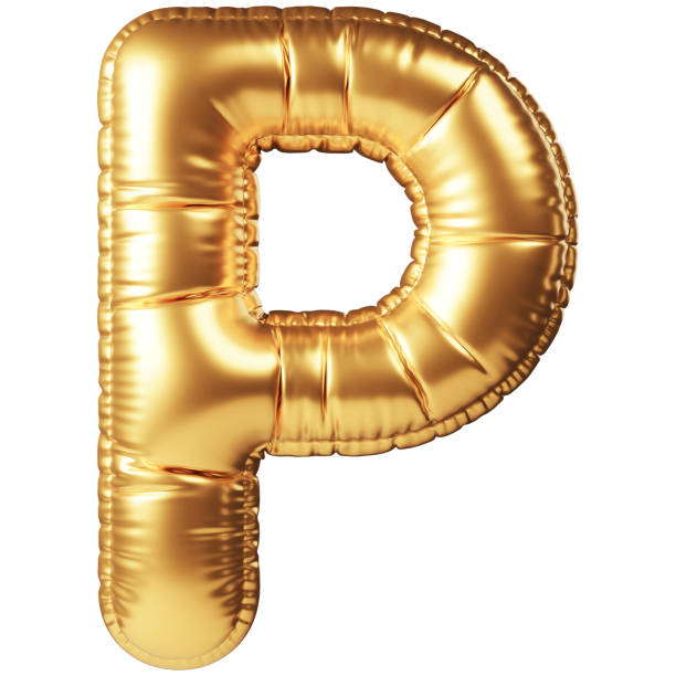 istock Gold Balloon 3D Letter P 1944357602
