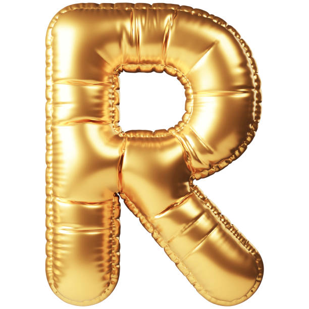 istock Gold Balloon 3D Letter R 1944357609
