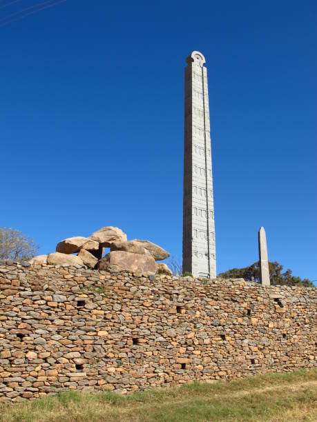 istock Ancient obelisks in Axum city, Ethiopia 1944360711