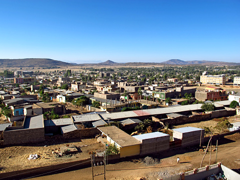 The view in Axum city, Ethiopia