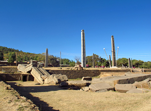Ancient obelisks in Axum city, Ethiopia