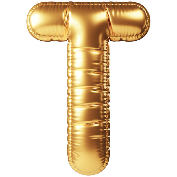 istock Gold Balloon 3D Letter T 1944400858