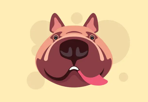 Vector illustration of funny dog icon