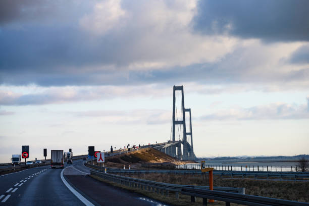 Winter day with view to Great Belt Bridge