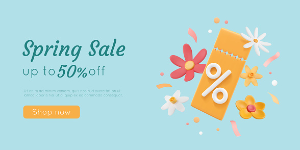 Discount coupon, marketing label, yellow lucky tear-off clay ticket. Vector illustration of offer