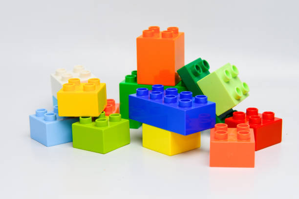 istock Pile plastic toy bricks of construction. 1944520935