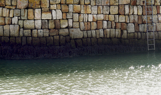 beautiful stone and pier wall in Scotland