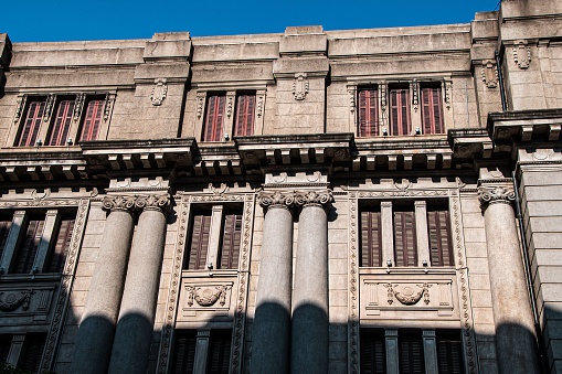A historic building in Wuhan showcasing exquisite columns