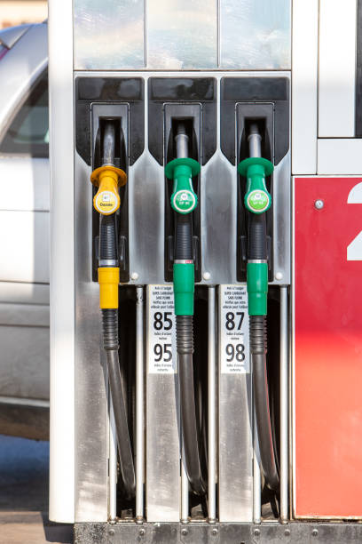 istock Three fuel pump at a gas station 1944554244