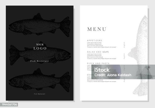 Visual Fish Menu Fish Restaurant Menu Template With Handdrawn Fish Sample Design In ...