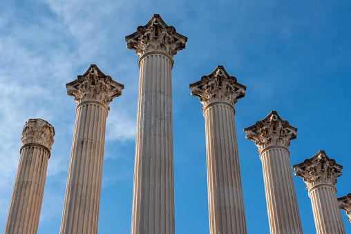 Roman temple in Cordoba, Spain. Tuscan style columns