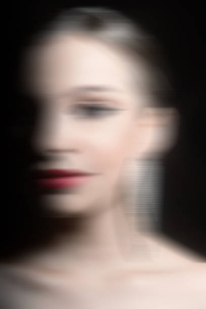 istock Beautiful woman classic studio portrait in motion blur effect style 1944625626