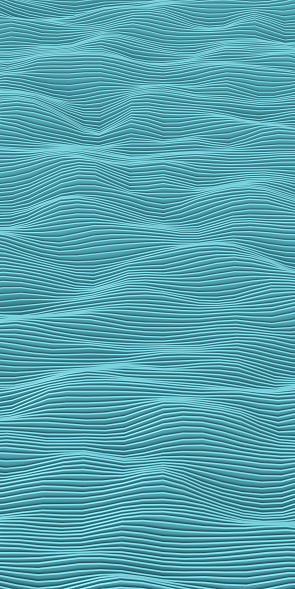 Blue wave with soft curved lines, background with copy space. Computer generated image photography.