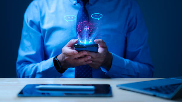 istock AI, cutting-edge technology, revolutionizes communication with humans and establishes global cyber network connection. Future advancements are poised to support online banking, finance, and business 1944654288