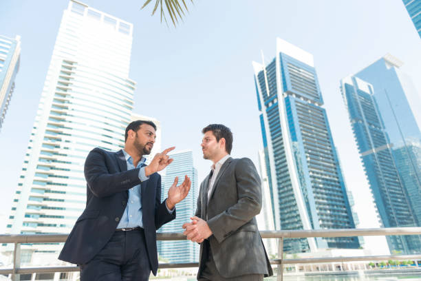 Business deals in Dubai stock photo