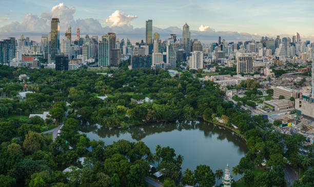 istock Bangkok cityscape  and Lumphini park 1944692010
