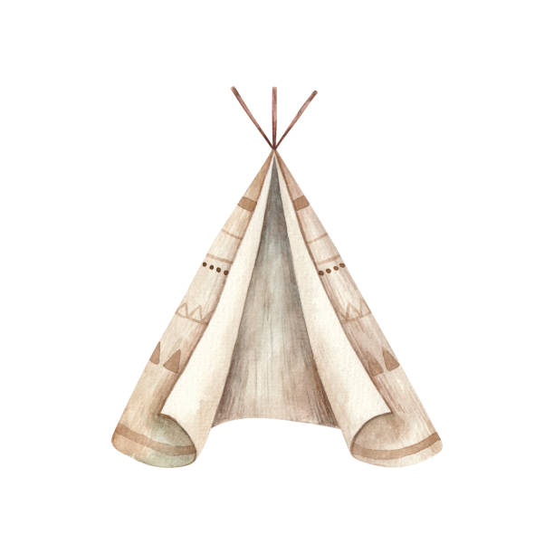 istock baby brown hut, cute baby watercolor illustration isolated on white background 1944729702
