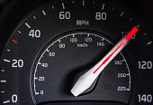 Driving at 100mph - speedometer