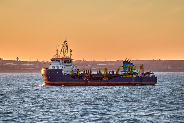 Part of the offshore wind farm in Aberdeen bay, Scotland, viewed from Torrey Battery