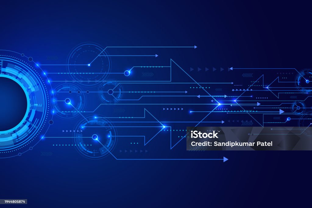 Technology Forward Arrow Background Stock Illustration - Download Image ...