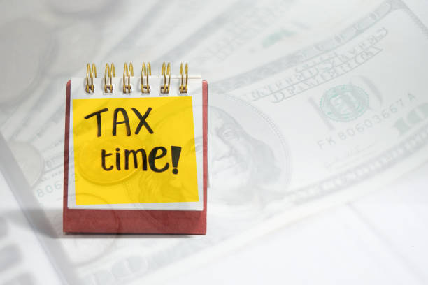 istock Tax Season: 1040 U.S. Individual Income Tax Return Form 1944825801