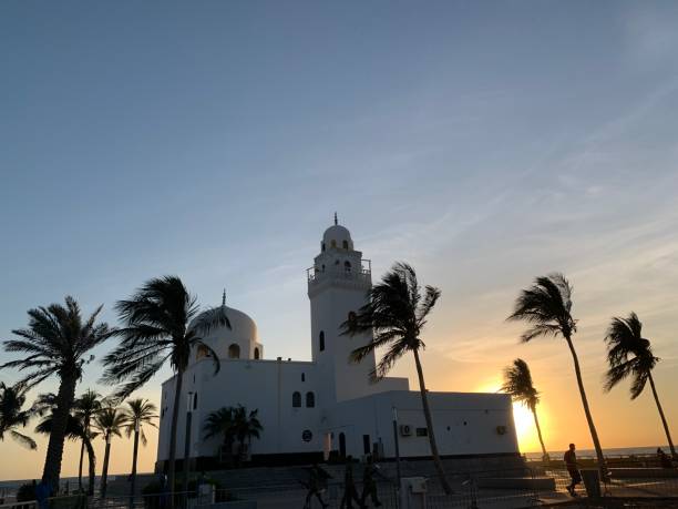 istock The mosque view with around the palm tree in the evening time 1944851995