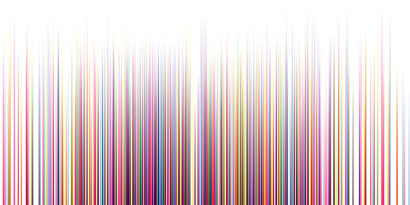 Abstract background design with bright multicolored Vertical blurred lines on black background stock illustration