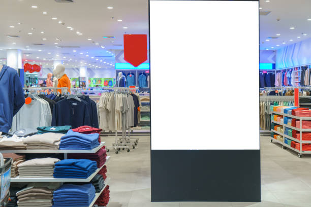 istock Clothing Boutique with Blank Signboard Mockup 1944899838