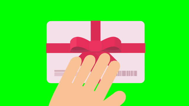 Use a gift card (flat design)