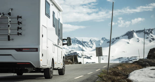 istock RV Camper Van on the Scenic Norwegian Mountain Road 1944908207