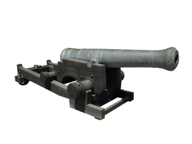 istock Old medieval cannon gun isolated on white 1944937780