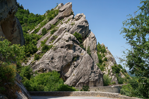 Mountain landscape near Castelmezzano, Potenza province,, Basilicata, Italy, at summer