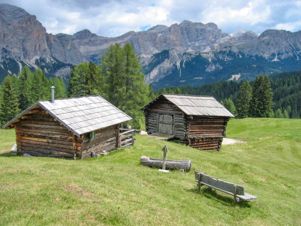 istock scenic view to the dolomites with hut in foreground, 1945014952