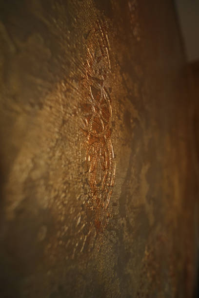 istock dark coppery colour wall in the room 1945014954