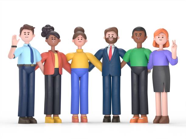 istock International friendship flat 3D illustration. Young diverse people group standing together cartoon characters. Multiethnic unity and peace concept. Diversity and social togetherness idea. 1945049688