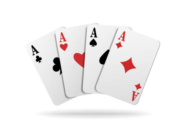 istock 3d realistic vector icon set of ace playing cards. isolated on white background. 1945091778