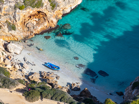 Es Calo des Moro is one of the most visited beaches in Majorca (Balearic Island - Spain)