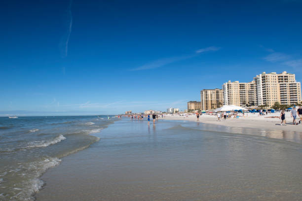The white sandy beach at Clearwater in Florida, USA