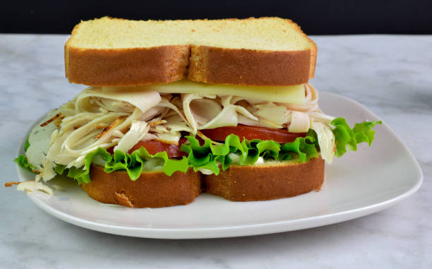 istock toasted chicken sandwich  top with swiss cheese 1945250103