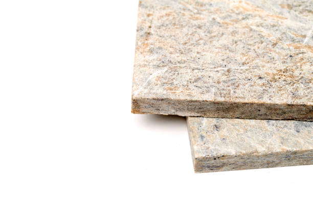 istock Decorative tile marble texture for interior and exterior isolated on white background. Natural mineral stone talcochlorite 1945270647