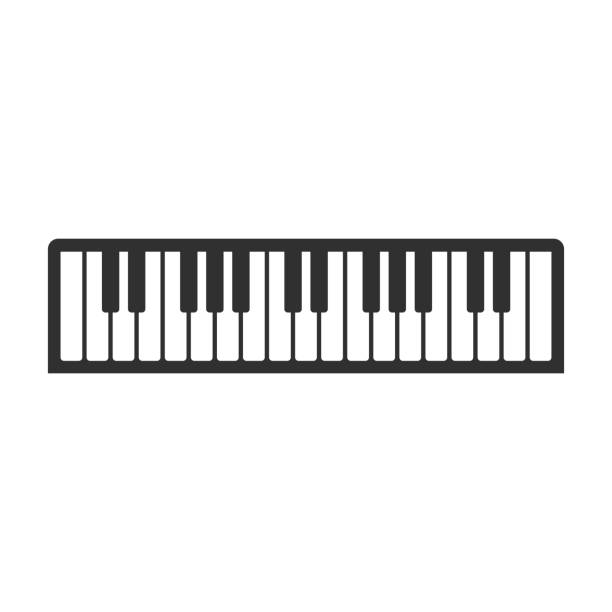 vector piano keyboard. - classical greek audio stock illustrations