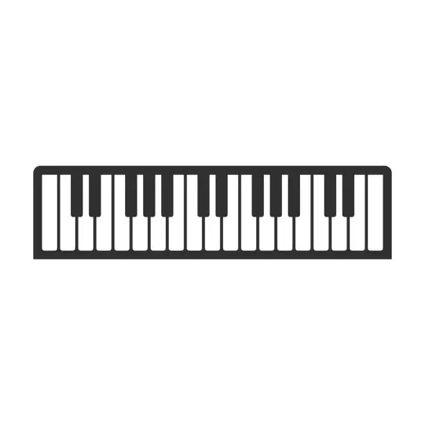 Vector illustration of Vector piano keyboard.