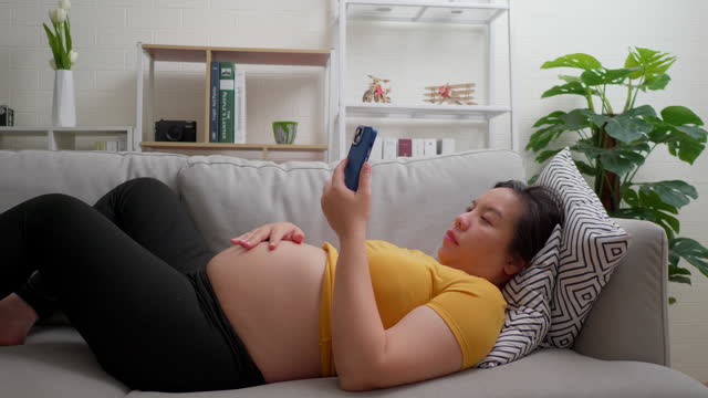 Pregnancy Asian young adult woman lifestyle at home