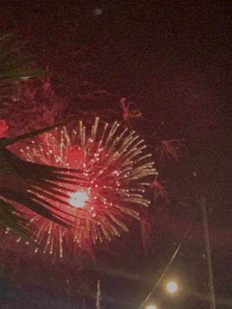 Beautiful fireworks in Punta cana