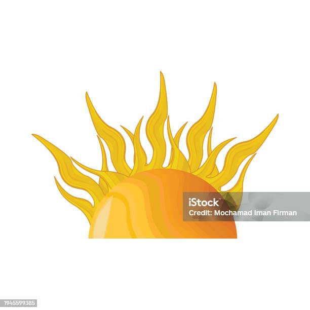 Half Sun Vector Rough Half Sun Stock Illustration - Download Image Now - Atmosphere, Beach ...