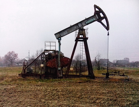 An old oil rocker for pumping oil out of the ground