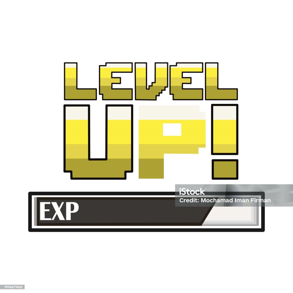 Level Up Performance Vector Level Up Stock Illustration - Download Image Now - Achievement, Arcade ...